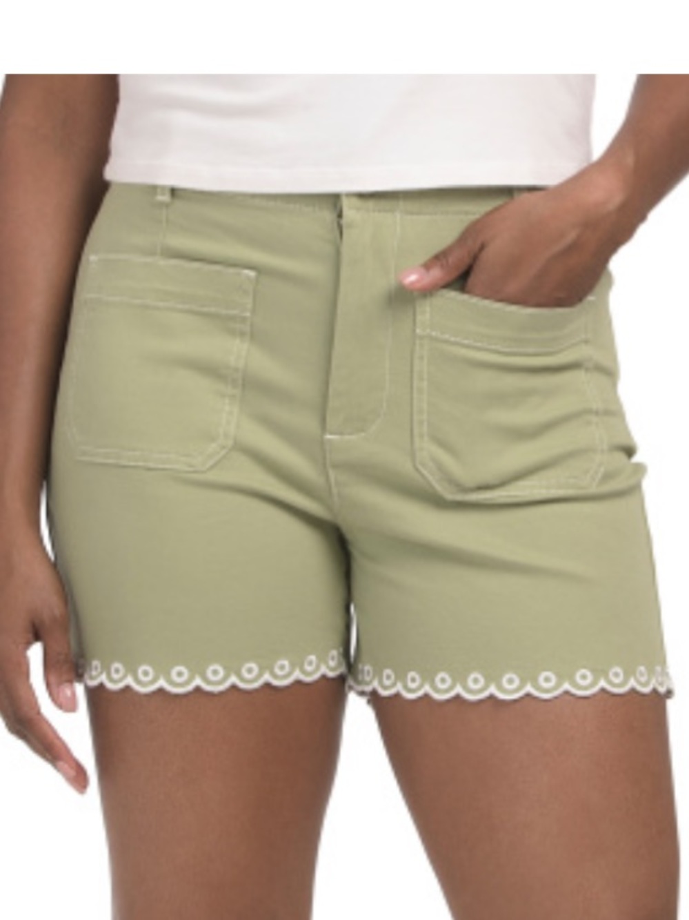 bagatelle Scalloped Hem High Waist Shorts NWT size 6